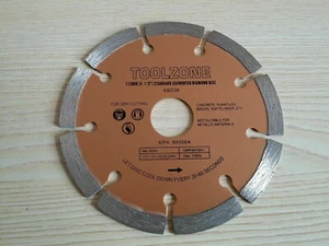 Disco diamantato a secco 115 mm 4,5" lama taglio mattoni muratura calcestruzzo smerigliatrice angolare - Foto 1 di 2
