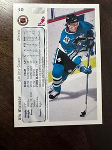 1992 Upper Deck Hockey #30 NEIL WILKINSON - Picture 1 of 2