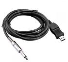 3M Guitar Bass 1/4'' USB to 6.3mm Jack Link Connection Instrument Adapter Cable