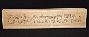Gardening Rabbit Rubber Stamp Single Hat Seeds Gloves by Stampin Up Best Borders - Picture 1 of 7