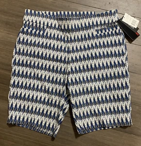 Briggs Womens Shorts 14 Blue / White Comfort Waistband Hidden Elastic NWT - Picture 1 of 6