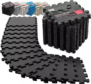 Gym Flooring Set - Interlocking EVA Soft Foam Floor Mat, 18 Pieces Puzzle Rubber - Picture 1 of 7