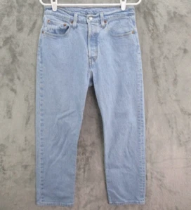 Jeans Levi’s 501 Youth 28x26 lavaggio chiaro bottoni Fly Y2K stile retrò - Foto 1 di 20