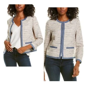 CHAQUETA BLAZER J MCLAUGHLIN THERESE TWEED RARA CORPCORE CARRERA SOFISTICADA M - Imagen 1 de 12