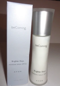 Avon beComing BRIGHTER DAYS Moisture Lotion SPF 15 Discontinued New Old Stock - Picture 1 of 3