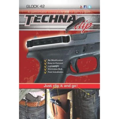 Techna Clip IWB Concealable Gun Belt Clip for Glock 42 - Image 1 of 4