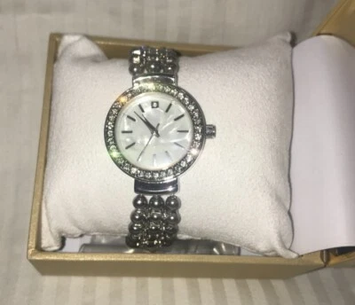 ¡NUEVO EN CAJA! RELOJ CHARTER CLUB CRISTAL Y MADREPERLA GRIS PERLA PLATA  Foto 1 de 4