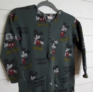 Zara Disney Mickey Mouse Jumper Sweatsuit Romper Gray Size 8 Cozy Outfit NEW - Picture 1 of 3