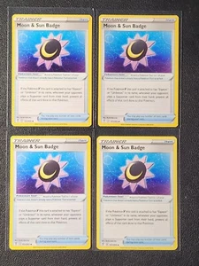 4x Moon & Sun Badge 151/203 Pokemon card Evolving Skies uncommon NM - Picture 1 of 1