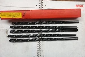 pack of 5 SHERWOOD 15/32" ( 11.9mm ) EXTRA LONG STRAIGHT SHANK DRILL HSS - Picture 1 of 3