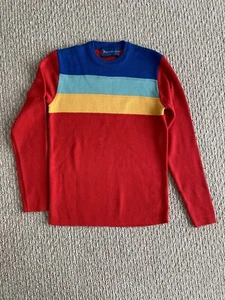 Obermeyer Vintage Ski Sweater Youth Large Retro Color Block Snowboard HTF Rare - Picture 1 of 9