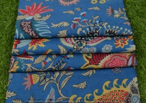 Indian Cotton Fabric Hand Block Print Supply Crafting Material 10 Meter Sewing - Imagen 1 de 6