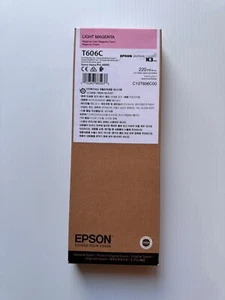 Oryginalny wkład atramentowy Epson T606C Light Purgenta Termin ważności: 2025+ - Zdjęcie 1 z 2