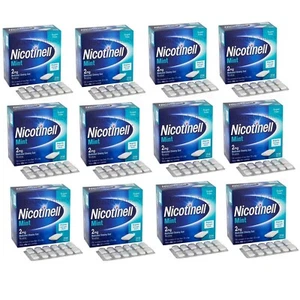 Nicotinell Gum Mint 204 Pieces 2mg Expiry 07-2026 Pack 12 - Picture 1 of 1