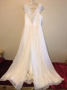 Leanne Marshall Wedding Dress Ivory Size 8 New Luxury Style (30) - Picture 1 of 12