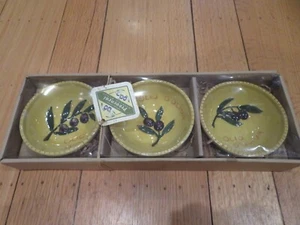 NEW Williams Sonoma Provencal Olio set of 3 olive oil dipping 5" bowls Mustard - Picture 1 of 17