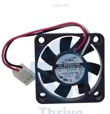 ADDA AD0412MB-G76 4010 12V 0.08A 4cm Silent Ball Bearing Fan 3-wire - Image 1 of 4