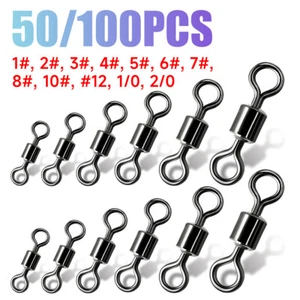 LOT Fishing Ball Rolling Barrel Swivels Snaps High Strength Heavy Duty 31-165lb - Picture 1 of 28