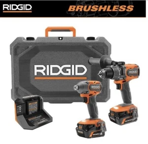 RIDGID 18V Brushless 2-Tool Combo Kit with 6.0 Ah and 4.0 Ah - Picture 1 of 3