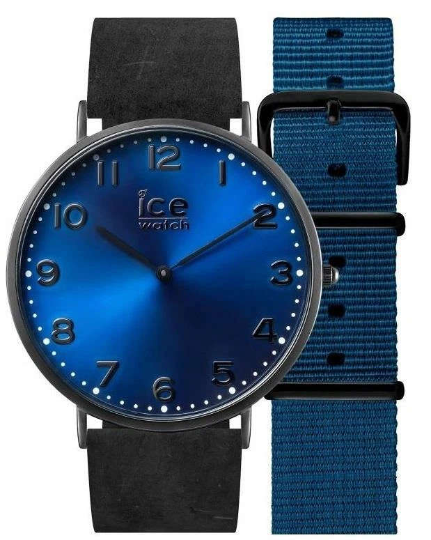 Ice Watch CHL.A.DUR.36.N.15 Ice City Durham Leather Strap Blue Dial Analog Watch - Image 1 of 2