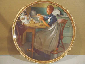 Norman Rockwell "Working in the Kitchen"Limited Edition  Collector Plate  - Picture 1 of 2