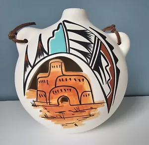 Vintage Native American Pottery Canteen by Navajo L. Toya, N.M. - Picture 1 of 5