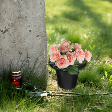 8Pcs Cemetery Flower Holder Plastic Flower Planter Grave Container