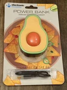 Cute Avocado Portable Rechargeable 2600mAh Power Bank - USB-A &USB-C - Picture 1 of 8
