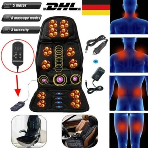 8 Mode Full Back Massage Kissen Auto Home Stuhl Sitz Beheiztes Massagegerät - Bild 1 von 14