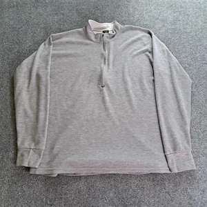 Vintage L.L. Bean Half Zip Sweater Mens XL Gray Pullover With Thumbholes - Picture 1 of 11