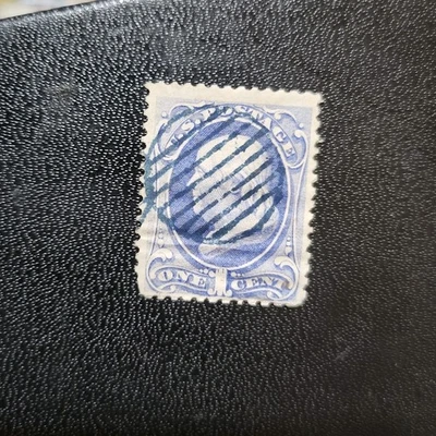 Lote de billetes de banco de 1874, tres estampillas individuales de Scott #145 con marca secreta  Foto 1 de 4