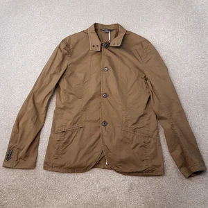 Armani Exchange Mens Jacket Small Green Khaki Unstructured Field Desert Military - Picture 1 of 12