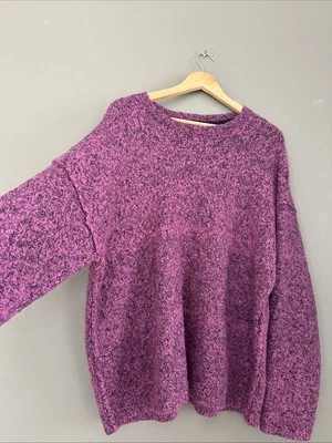 Urban Outfitters Chunky Wool Sweater Pullover Magenta Heather Womens XL - Image 1 of 4