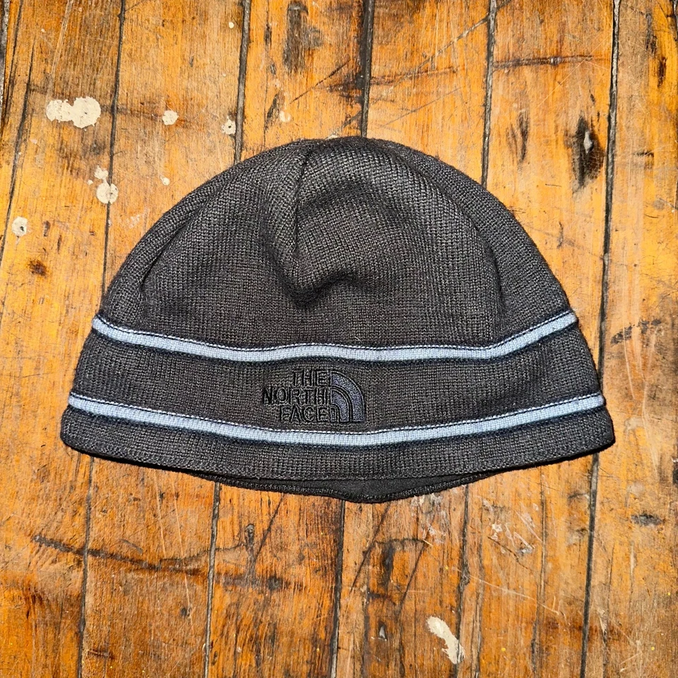 Chapéu gorro The North Face unissex tamanho único marrom listrado bordado logotipo conforto - Imagem 1 de 3