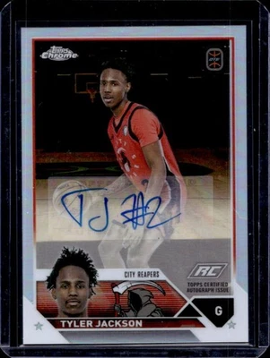 2023-24 Topps Chrome OTE Tyler Jackson Auto RC Rookie #A-TJ - Image 1 of 2
