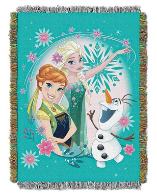 Northwest Frozen Woven Tapestry Throw Blanket, 48" x 60", Frozen Fever - Image 1 of 4