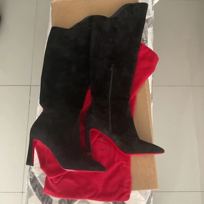 🖤 Botas hasta la rodilla Louboutin Eleonor Botta 85 Veau Velours - Talla 41,5   Foto 1 de 4