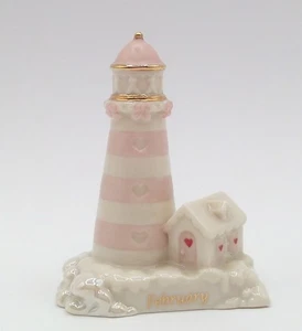 Vintage 2002 Lenox February Lighthouse Figurine 2 7/8" Tall - Picture 1 of 5