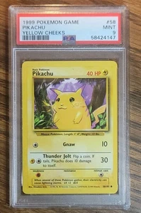 1999 Pokemon "PERFECT CENTERING " #58 PIKACHU PSA 9 Mint  NEW FRESH SLAB - Picture 1 of 7