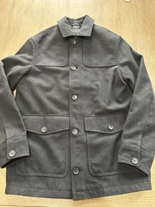 BANANA REPUBLIC MEN'S WOOL COAT JACKET Black Size MEDIUM - Picture 1 of 4