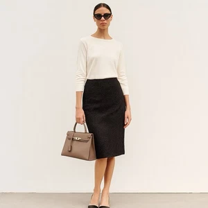 Doncaster schwarz Spitze Bleistiftrock Satin gefüttert elegant strukturiert formell klassisch 10 - Bild 1 von 12