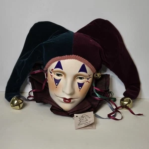 Dyan Nelson Ceramic Jester Wall Mask 1985 Nobody's Fool Signed and Numbered - Picture 1 of 23