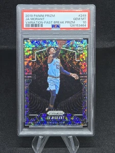 2019-20 Panini Prizm Variations Fast Break #249 Ja Morant RC ROOKIE PSA 10 - Foto 1 di 2