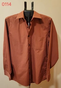 Geoffrey Beene Men's Size Medium Rust-Colored Dress Shirt (0114) - Picture 1 of 4