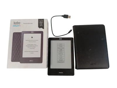 Kobo eReader Touch Edition Black Bundle with Case Box & USB Cable - Image 1 of 4