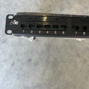 ICC CAT 5e 24 PORT PATCH PANEL T568A T568B RACK MOUNTABLE - Picture 1 of 3