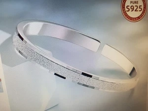 925 Sterlingsilbernes offenes Armband mit funkelnden Stern-Akzenten   -neu- - Bild 1 von 2