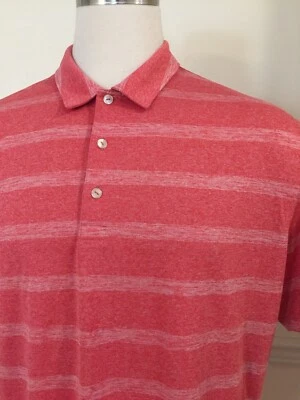 Camisa Puma 2XL XXL Roja Clara a Rayas Para Hombre S/S Polo Manga Corta S/S Dry Cell Foto 1 de 4