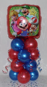 SUPER MARIO - HAPPY BIRTHDAY - LUIGI - FOIL BALLOON DISPLAY - TABLE CENTREPIECE - Picture 1 of 3