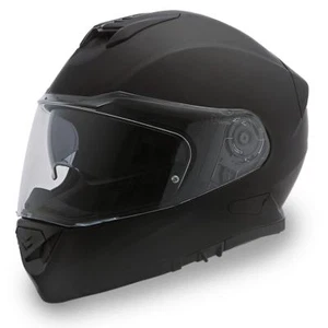 New Daytona Detour Dull Black Full Face Vintage Bike DOT Motorcycle Helmet - Picture 1 of 6